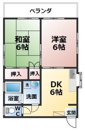 コーポ春の物件間取画像